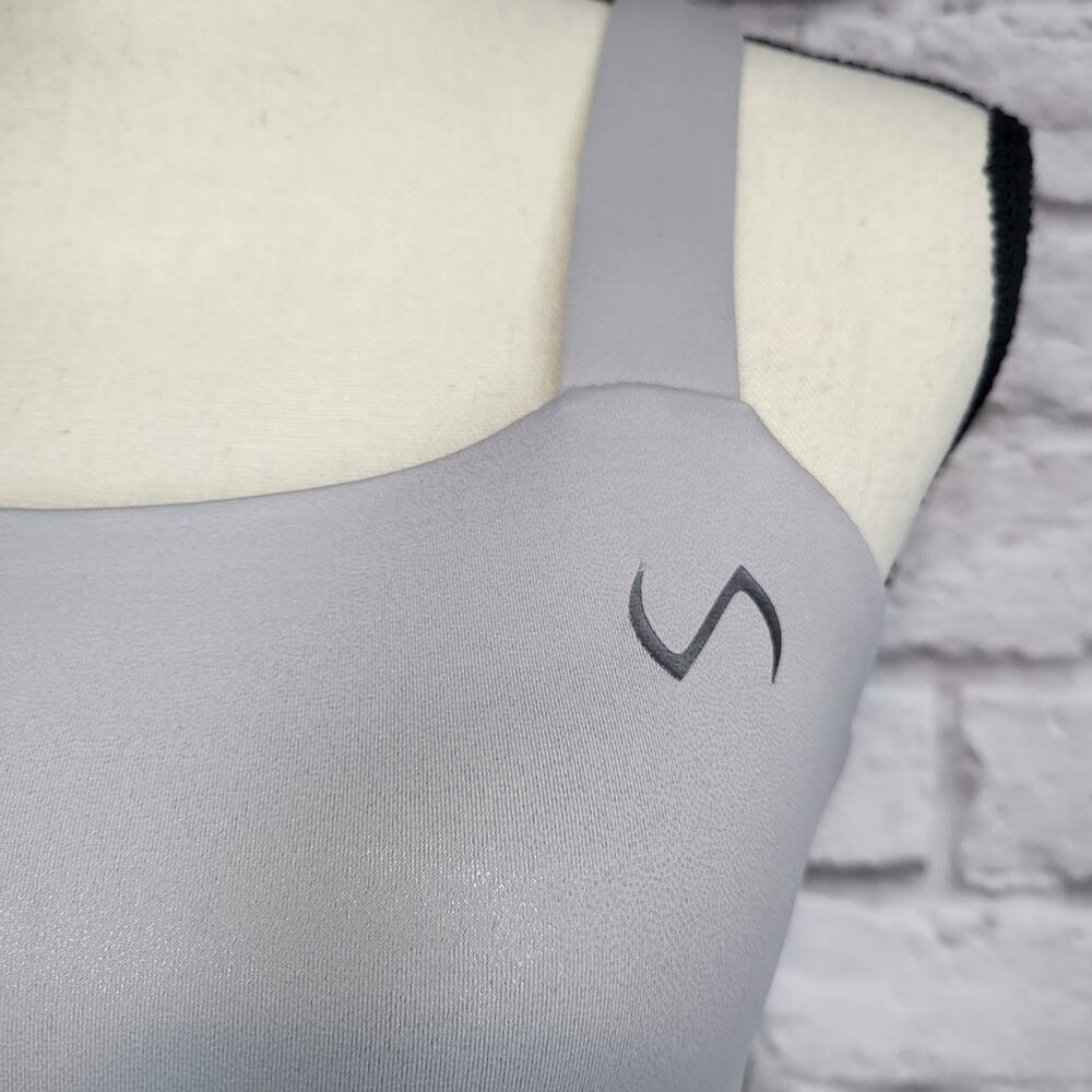TLF Apparel Diamond 2.0 Sports Bra Crisscross Back Grey Medium Activewear Top - Picture 4 of 8